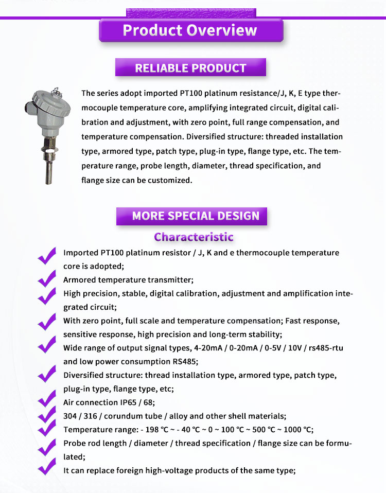 UNIVO Range Probe Customizable Length and Diameter for Digital Temperature Sensors