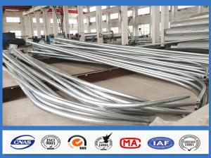 China Galvanized Street Light Steel Pole 12M Bending Single Arm Hot Dip wholesale
