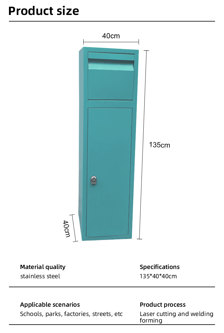 Customized Blue Tall Garbage Bin Steel Battery Recycling Bins NO Leakage Welding