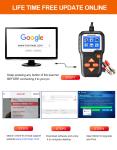 KONNWEI 6-16V Car Motorcycle battery scan tool 13 languages color screen wide