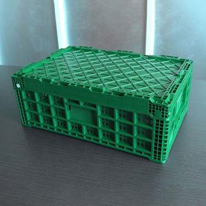 China Green Plastic Storage Crate 600x400x220cm For Fruit Vegetable wholesale