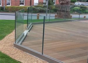 China Customized Tempered Glass Deck Railing Anodized Aluminum Framless Fencing​ wholesale