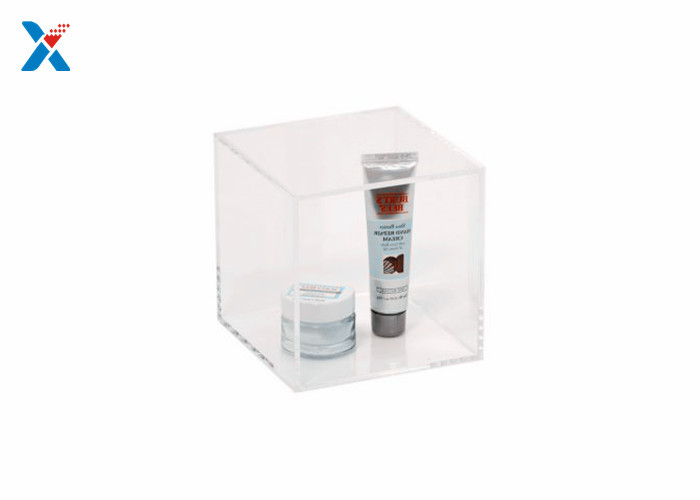 Square Acrylic Packaging Box 4 / 12 Inch 5 Sided Clear Acrylic Gift Boxes