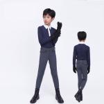 Quick Drying Childrens Horse Riding Tights Knee Silicone Navy Blue Riding