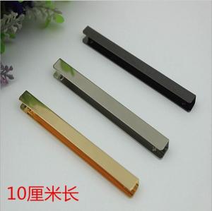 China Handbag metal fittings 100 mm length light gold decorative bag corner protector wholesale