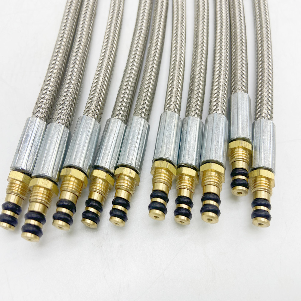 Stainless Steel Wire Braided Rubber Gas Hose For Outdoor Camping Stove