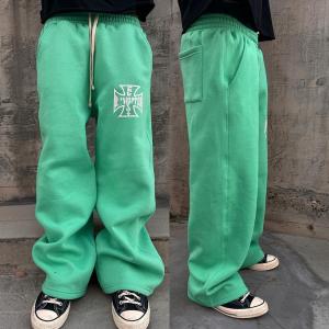 China Street Style Custom Logo Acid Wash Sweatpants with Wide Straight Leg wholesale