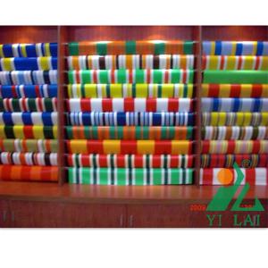 China 0.30mm-0.60mm good quality and fire rated pvc stripe tarpaulin wholesale