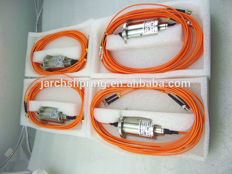 4 Channel 1000rpm Stainless Steel Housing  Multi-mode Fiber Optic rotary joint Slip Ring/FORJ
