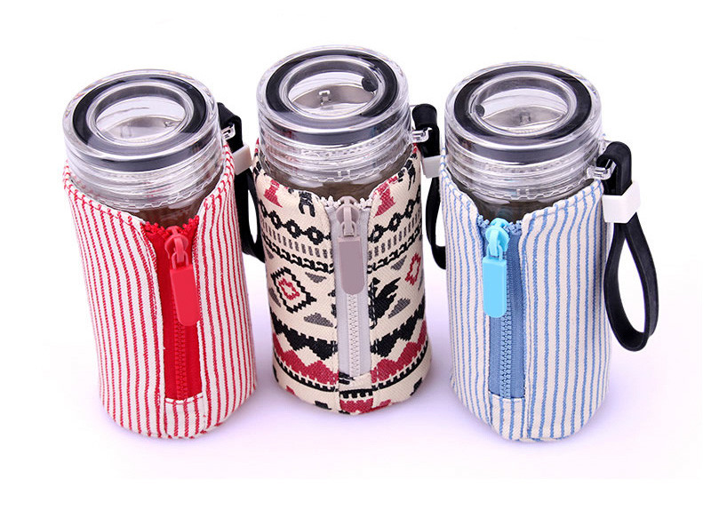 Gift Custom Protector Sleeve Canvas Bottle Bag