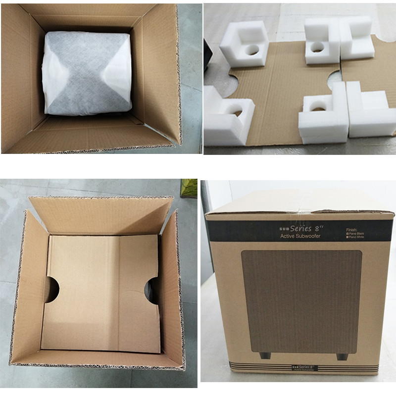 HiFi Home Theater Subwoofer Speaker With 300W Class D Amplifier Wooden Cabinet