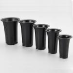 Black Milano Tall Planter rpund Plastic Garden Flower Plant Herb Pots
