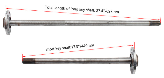 6 bolts tricycle full floating axle half shaft Transmission Parts Rear Axle 6 teeth suspended half shaft and holoaxis