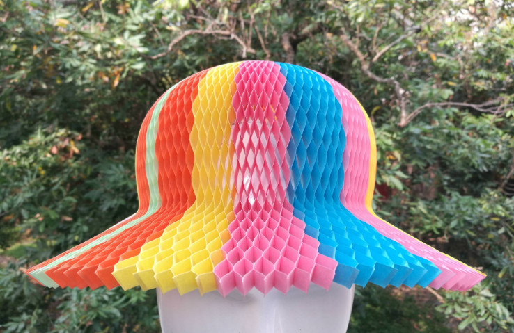 Vase paper hats, sun visor hats, magic vase hats, casual paper hats, travel stalls hot, beach travel caps, Hawaii beach