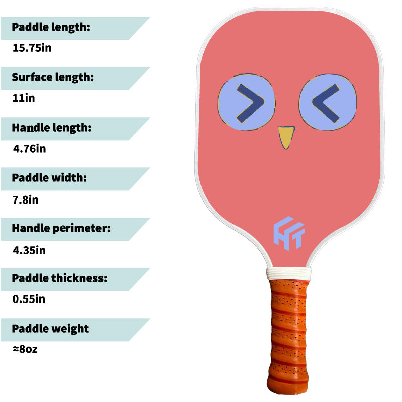 High Rebound Fiberglass Pickleball Paddles Custom With Honeycomb Core