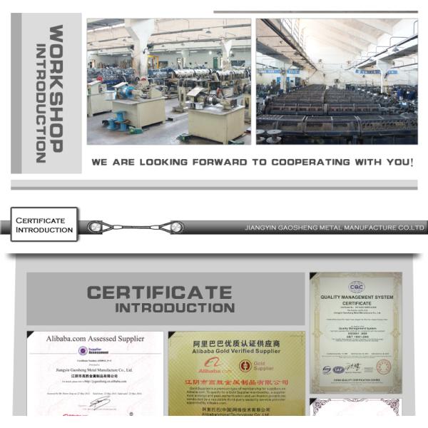 6.35mm Wire Rope Sling Assembly For Grape Trellis With Accessories