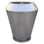 Big Shapely Outdoor 3mm Stainless Steel Pot Planter Custom Made