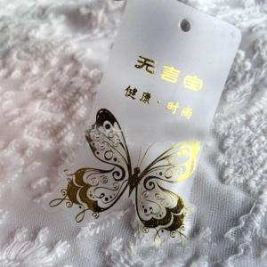China UV Varnishing Disposable Off White Plastic Hang Tags wholesale