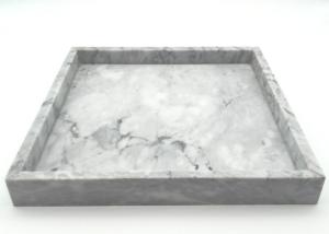 China Decorative Square Serving Tray White With Vein Durable Moisture Resistant wholesale