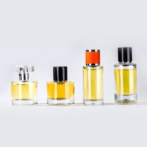 China Magnet Cap Scent Glass Cosmetic Containers Perfume Glass Bottle 50ml Crimp Seal wholesale