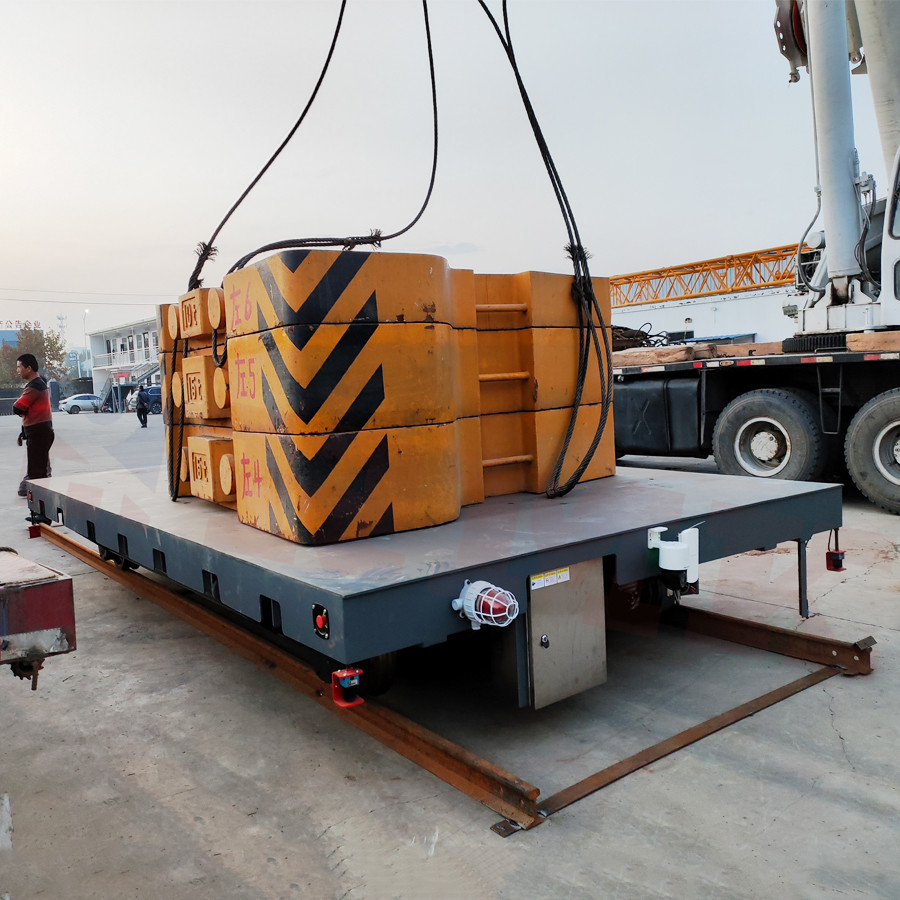 Remote Control 40 Tons Motorized Transfer Cart Apply For Steel Material Handling