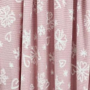 China Soft Jacquard Printed Pink Micro Polar Fabric 160gsm wholesale