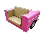 Industrial Vintage Pink Chevy Sofa Vintage Car Couch With Pu Leather Seat