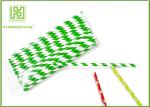 Eco - Friendly Bamboo Paper Straws , Birch Wood Design Green Decorative Paper