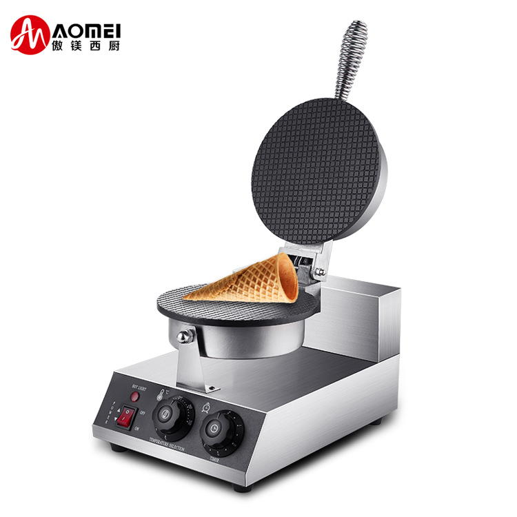 1.2W Adjustable Thermostat Electric Ice Cream Cone Baker Waffle Cone Maker for Commercial