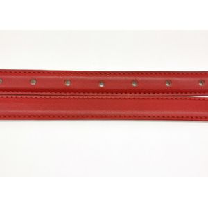 20mm Curved Womens Genuine Leather Belt With Stitching Pin Buckle