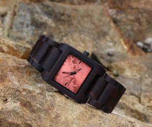 China Quartz Bamboo Wooden Wrist Watch Unisex Heart Rate Monitor Watch wholesale