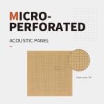 Sound Absorbing Suspended Wood Panel Ceiling , Perforated Wood Acoustic Panels
