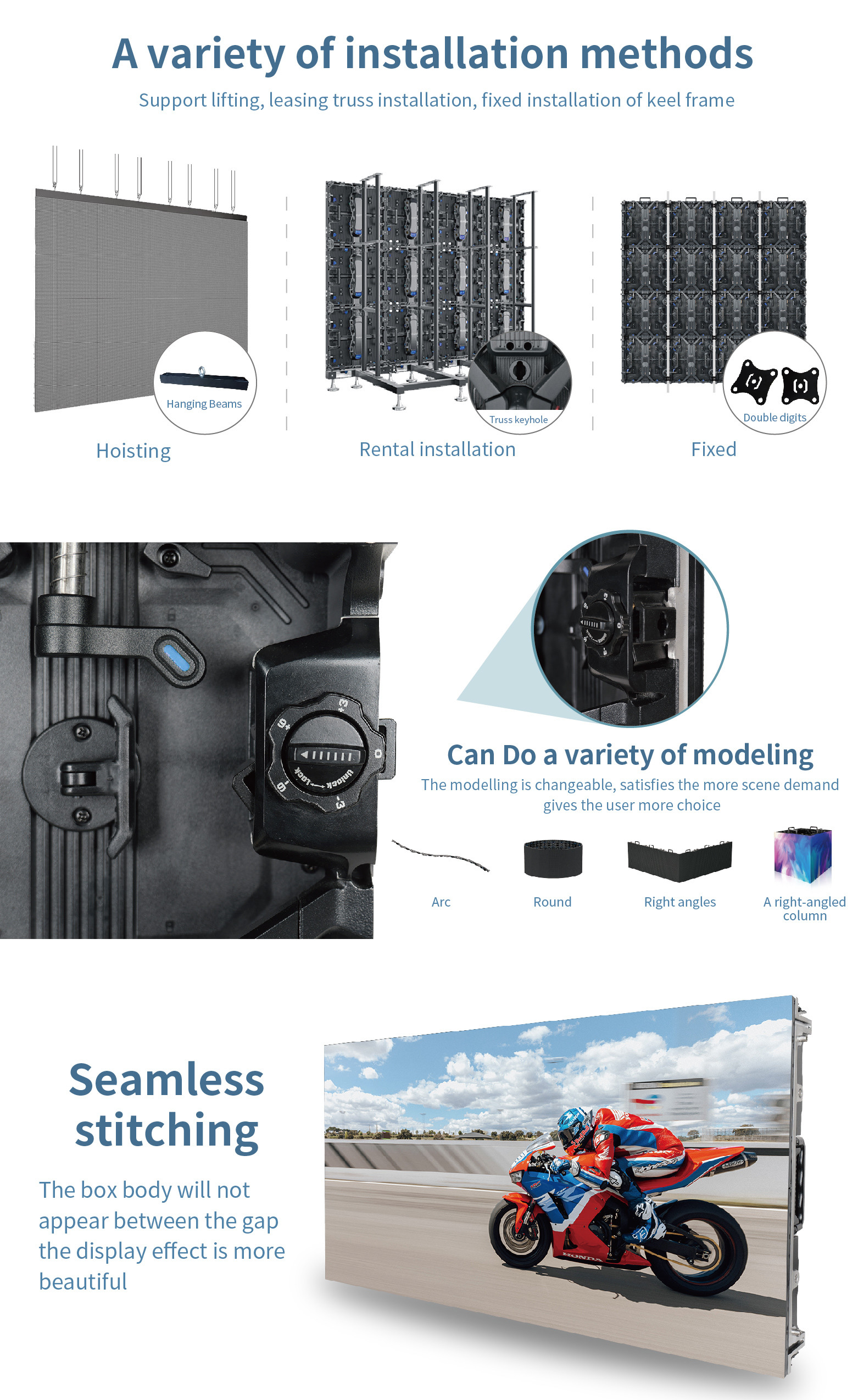 P2.6 Economical Full Color Advertising Video Wall Stage Conference Concert Church Event Outdoor LED Rental Screen