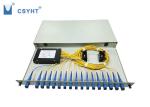 Grey 19 Inch Slidable Fiber Optic Splitter , Cold Roll Steel Rack Mount Splitter