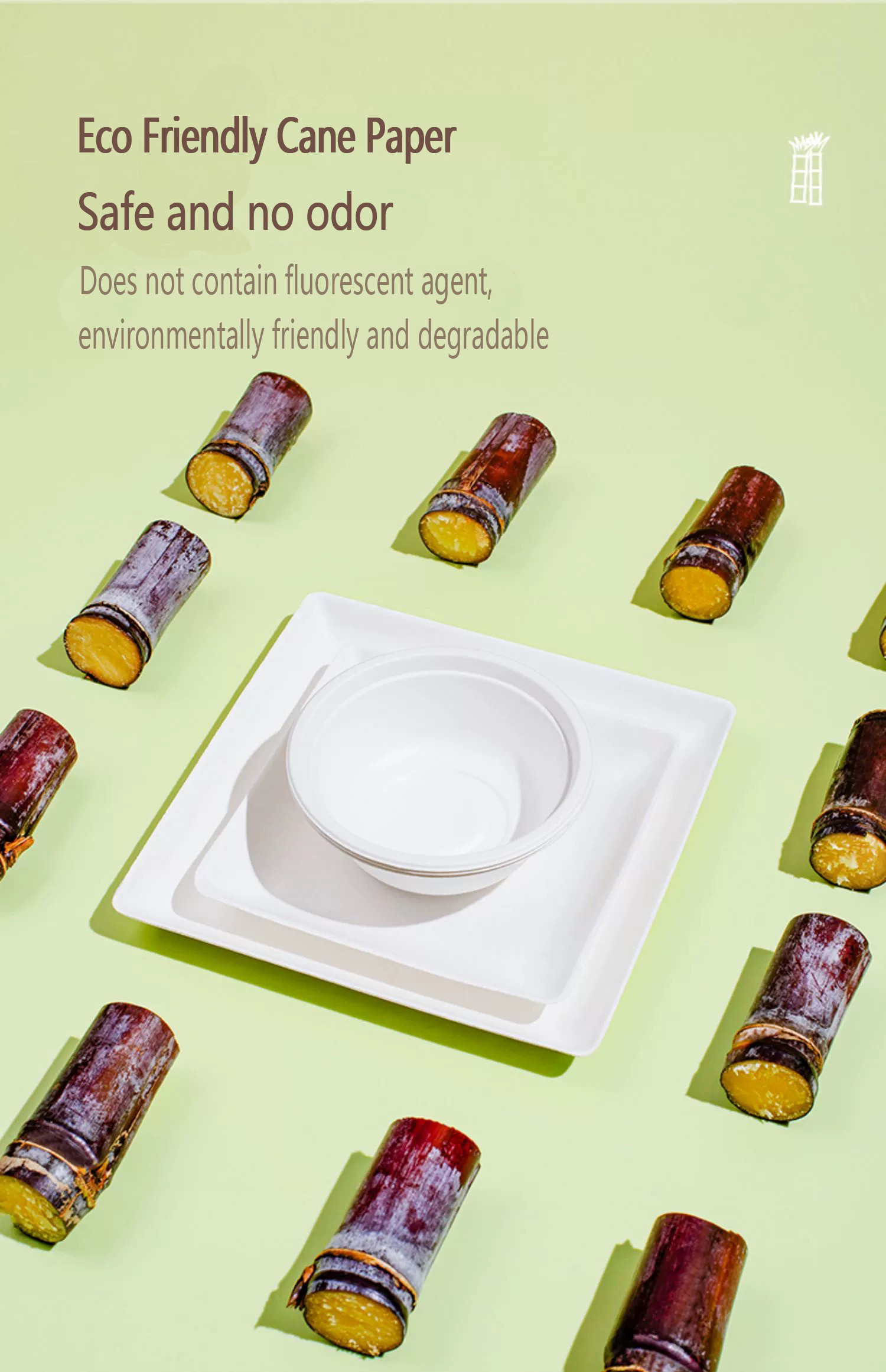 Eco-friendly Pulp Burger Box Clamshell Tableware Set Bagasse Takeaway Box Biodegradable Food Packing Container