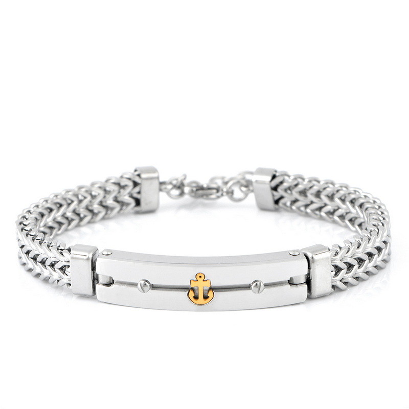 Stainless steel domineering chain anchor personalized men's bracelet hip-hop niche design