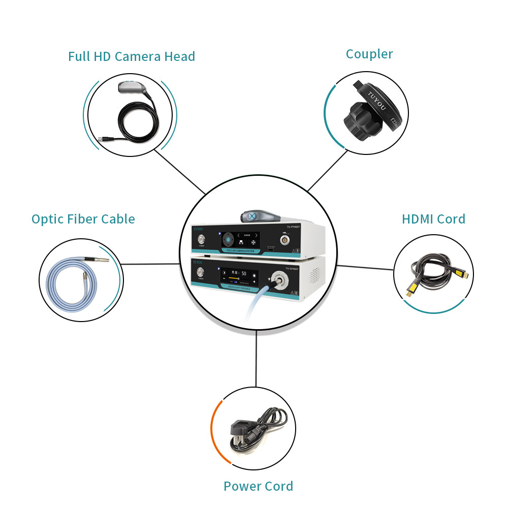 Professional Touchscreen Black FHD 1080P Medical Laparoscopy Endoscopy ENT Camera System