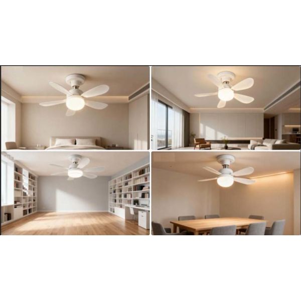 360 Rotating LED Ceiling Fan Light with 3000-6500K Color Temp and IP20 Rated for Modern Home Decor