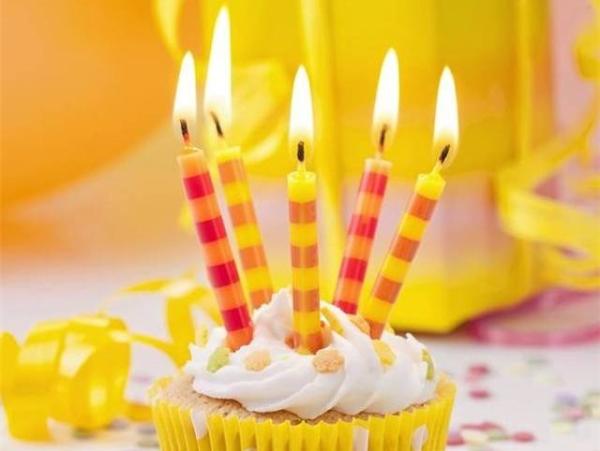 Colorful Streak Printable Birthday Candles Long Burning Time No Dripping