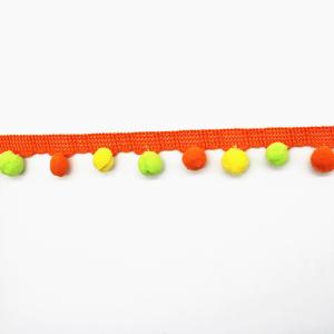 China Eco Friendly Curtain Pillow Rainbow 30mm Pom Pom Trim wholesale