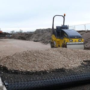 China Plastic PP Biaxial Geogrid Under Pavers OEM wholesale