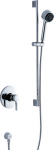 China Sliding Bar Brass Bathroom Sink Faucet Wall Mounted , Polished Chrome wholesale