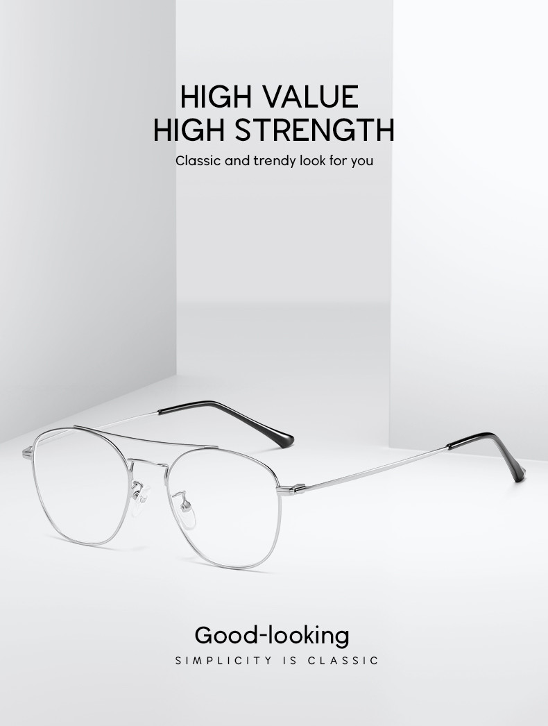 Titanium Multifocal Metal Frame Aviator No Line Progressive Reading Glasses Clear Lens Tortoise Acetate
