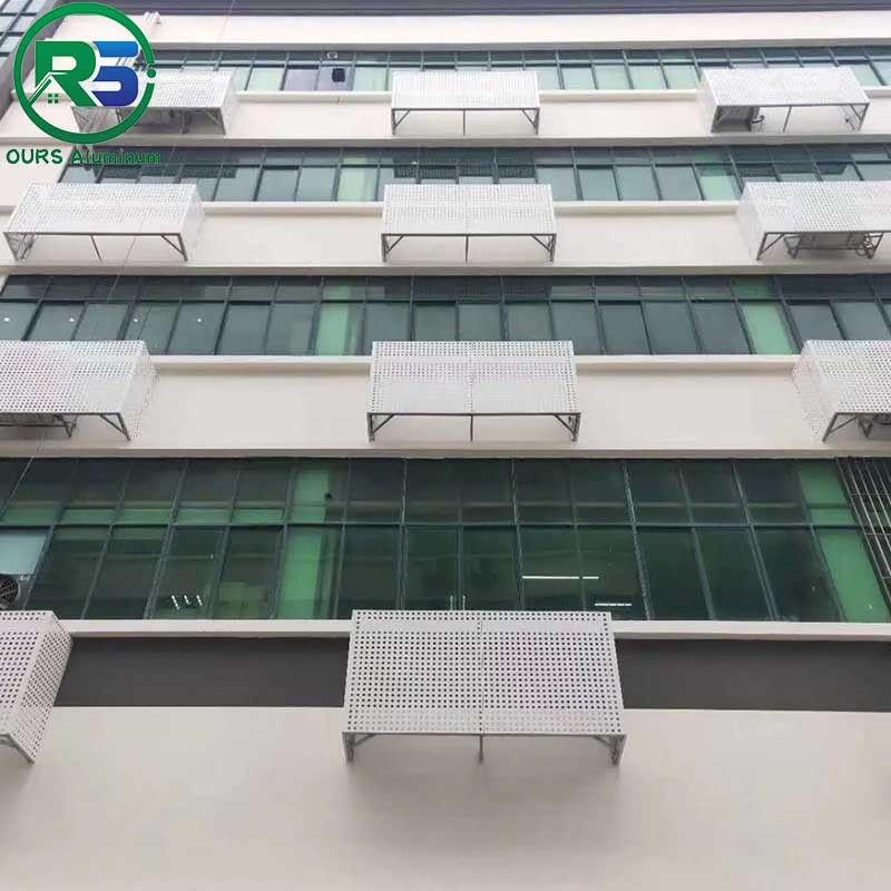 ODM OEM Custom Aluminum Decorative Metal Air Conditioner Cover For Outdoor