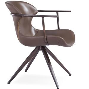 China Recyclable Leather PU 66x62x79cm Metal Wood Dining Chair wholesale