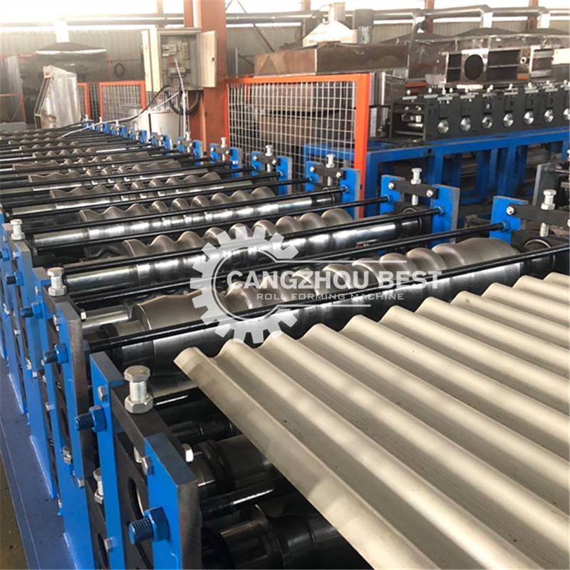 0.3mm Corrugated 5KW Chain Driven Roof Tile Roll Forming Machine