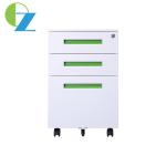 Customized Metal Mobile Pedestal Cabinet Assembled Structure 3 Drawers Filing