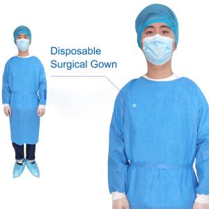 China Elastic v neck Nonwoven SMS Disposable Surgical Gown against bacteria wholesale