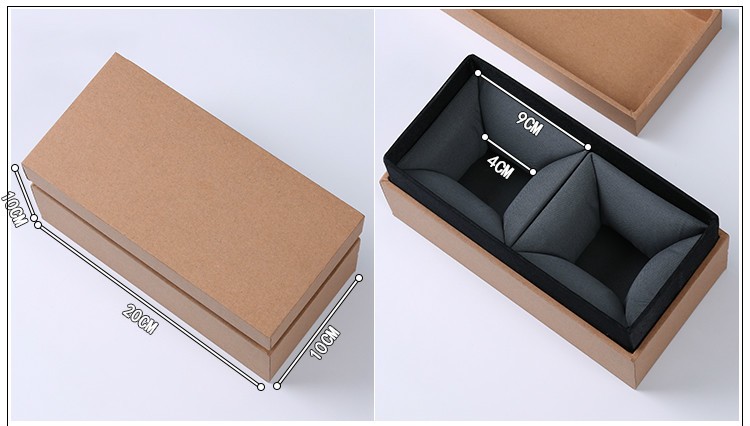 Custom Rigid Brown Kraft Paper Square Mug Bowl Storage Vase Packaging for Chinese Tea Cup Saucer Set