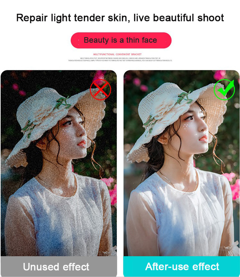 Universal Selfie Ring Light With Flexible Mobile Phone Holder Lazy Bracket Desk Lamp LED Light For Live Stream Office